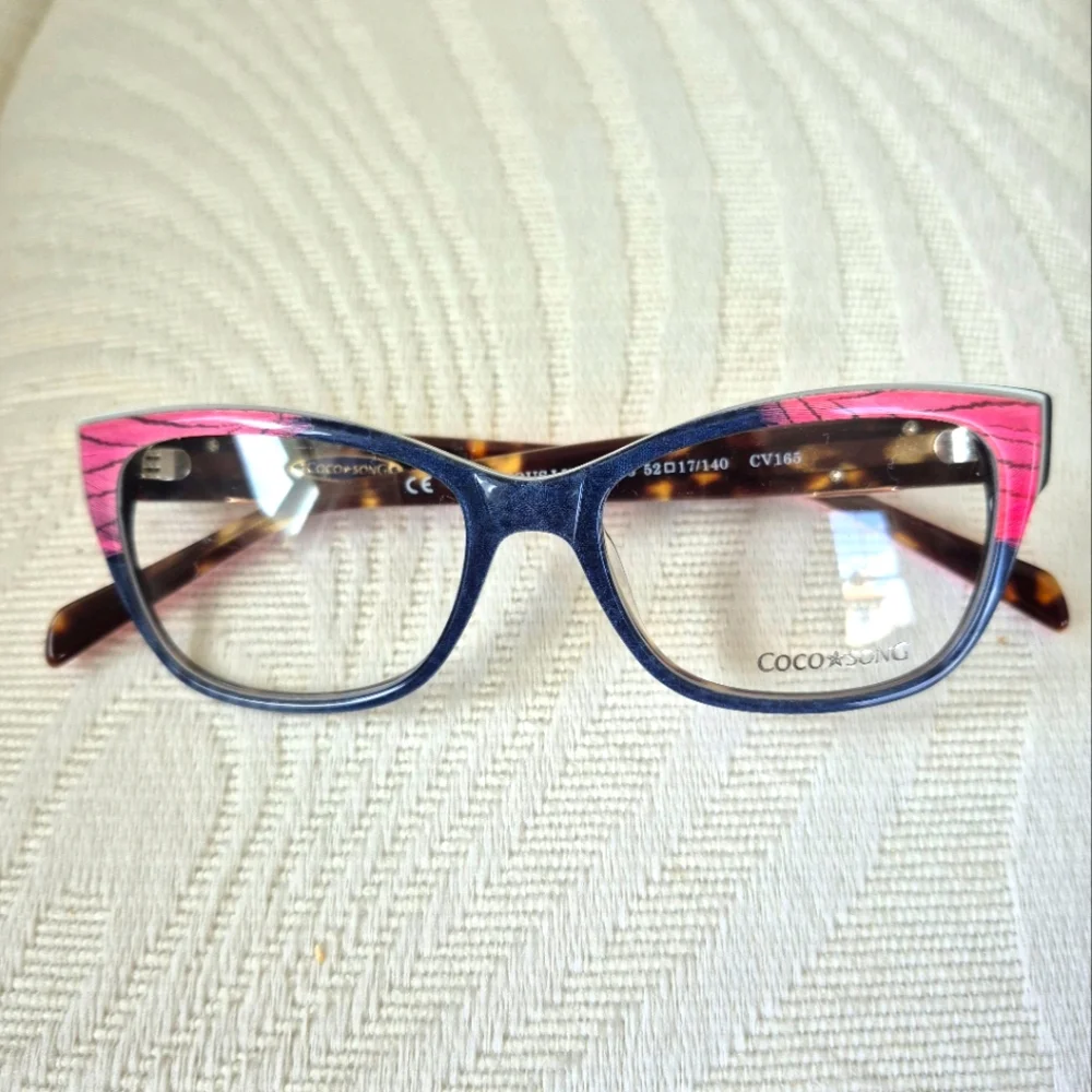 Coco Song Women's Eyeglasses CV165 Suspicious Life Col 3 53/17/140 New & Case